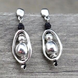 Asteroid • Bohemian Earrings • Silver plated